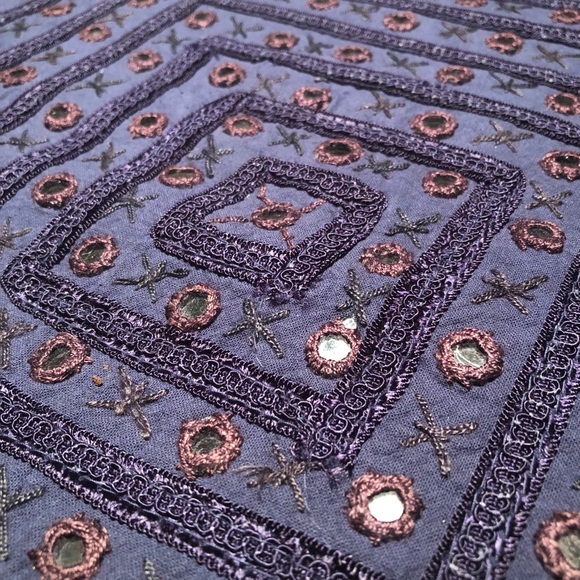 New Navy Blue Boho Embroidered covers (Set of 2) - Picture 13 of 15